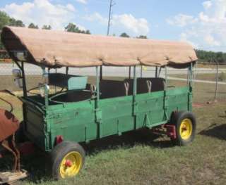 Handmade Covered Farm Wagon Converted to Seat People and Pull  