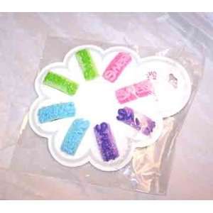 Ponytail Holder Looking Barrettes with Sweet Written on Them Pastel 
