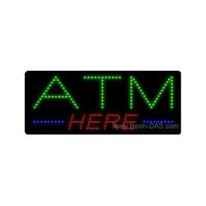  ATM Here Outdoor LED Sign 13 x 32