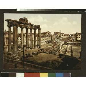  Vintage Travel Poster   View of the Forum Rome Italy 24 X 