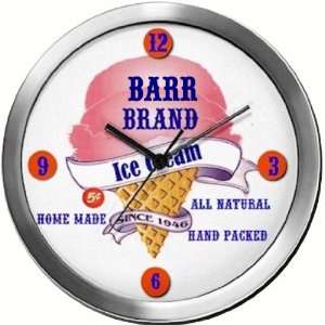  BARR 14 Inch Ice Cream Metal Clock Quartz Movement 