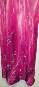 Trendy Looks V Neck Bright Pink S/S Long Dress/Caftan Size M Medium 8 