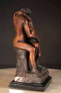 The Kiss   Rodin Real Bronze Sculpture Free Ship  
