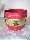 RED & GOLD GLITTER CHRISTMAS TREE VASE CONTAINER