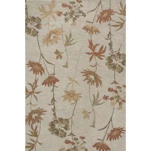 Transitions Seafoam Floral Polyester Acrylic Hand Tufted Area Rug 8.00 