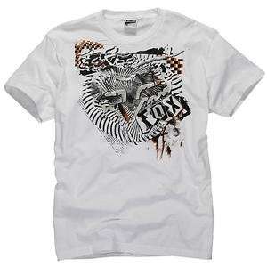  Fox Racing New Waves T Shirt   Small/White Automotive