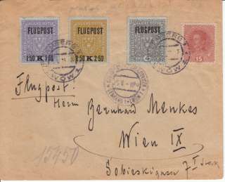 Austria / Poland 25.V.1918 Airmail Cover From Lemberg (Lwów) to Wien 