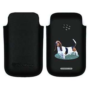  Basset Hound on BlackBerry Leather Pocket Case  