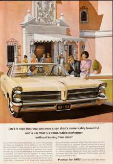 1965 Pontiac Bonneville Sports Coupe vintage print ad  