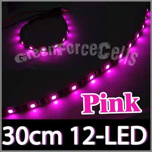 Pink 30cm Flexible Under Car 12 LED Strip Neon Light 1  