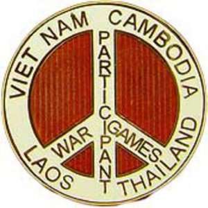  Vietnam War Games Pin White 1 Arts, Crafts & Sewing