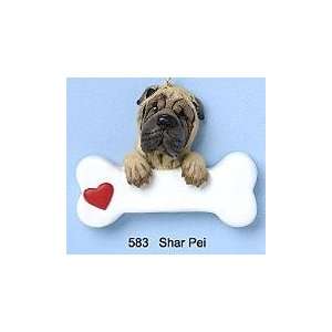  2379 Shar Pei Dog With Bone Personalized Chirstmas 