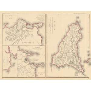  Long 156 Antique Map of Sicilia & Syracusae Office 