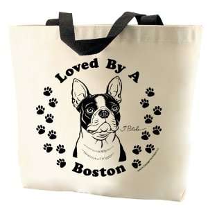  Boston Terrier Dog 13x14 Canvas Tote Bag Everything 