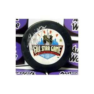  Pierre LaRouche autographed 1994 All Star Game Hockey Puck 