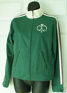 Juicy Couture Green Sporty Striped Zip Track Jacket S  