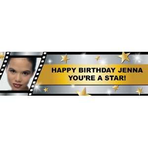  Hollywood Star Personalized Photo Banner Standard 18 x 61 