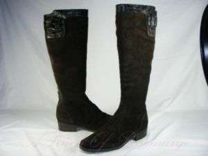 Marc Fisher Axel Suede Knee High Boots Shoes Brown 5.5 883454365358 