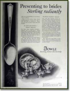 1927 Towle Sterling Silver tea set and flatware AD  