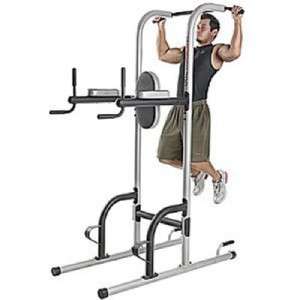 Power Tower Pull Up Push Up Dip Exercise Home Gym Knee Raise Station 