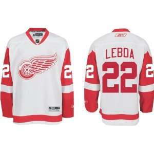  Lebda #22 Detroit Red Wings Reebok Premier ROAD Jersey 