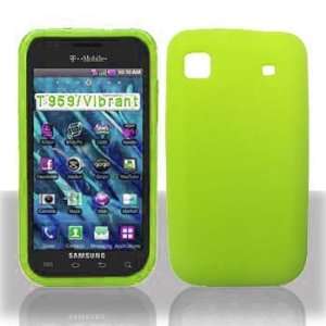  Samsung Vibrant T959 Neon Green Soft Sillicon Skin Case 