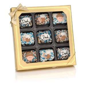 Easter Chocolate Dipped Mini Crispy Rice Bars  Window Gift Box of 9