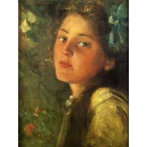   paintings   James Carroll Beckwith   24 x 32 inches   A Wistful Look