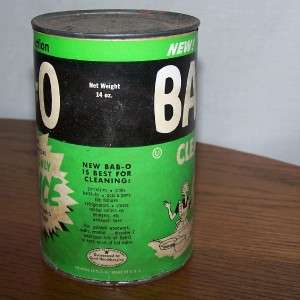 ANTIQUE CAN~ BAB O CLEANSER~ UNOPENED EST 1836  