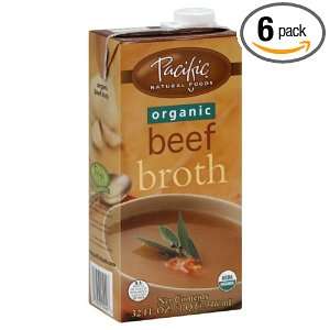 Pacific Beef Broth Organic, Gluten Free, 32 ounces (Pack of6)  