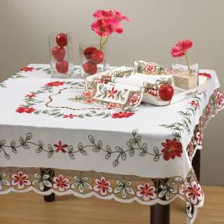 bella fiesta embroidered and cutwork festive floral design ivory 