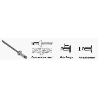 CRL 1/8 Diameter, 1/8 to 1/8 Grip Range Countersunk Head Aluminum 