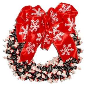 Tootsie Roll Candy Wreath With Snowflake Grocery & Gourmet Food