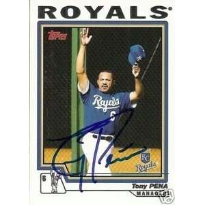  Tony Pena Signed Kansas City Royals 2004 Topps Card 