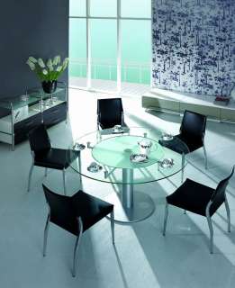 50 Modern Collection Round Glass Top Dining Table  