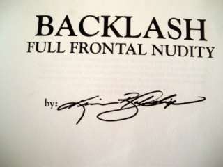 SIGNED  Backlash Full Frontal Nudity, Kevin Blankenship  