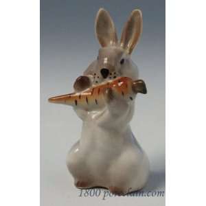  Lomonosov Porcelain Figurine Hare with Carrot #4 