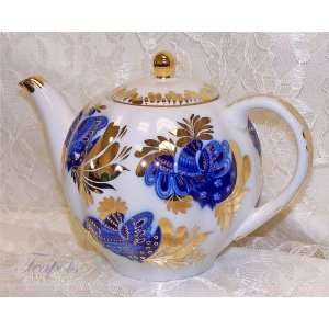  Lomonosov Golden Garden Porcelain Teapot, 20 oz. Kitchen 