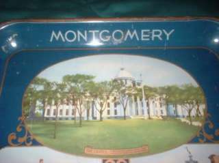 OLD MONTGOMERY AL CRADLE OF THE CONFEDERACY TIN AD TRAY  