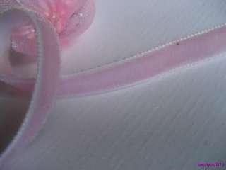 metre Light Pink Velvet 6mm Trim Sewing doll #13  