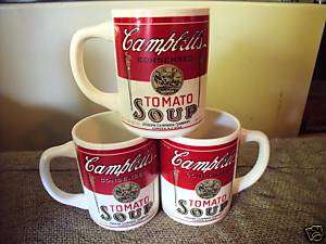 SET OF 2 JOSEPH CAMPBELL CO. SOUP MUGS/CUPS TOMATO  