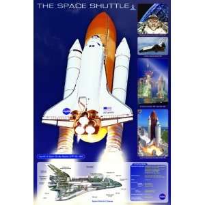  Safari LTD The Space Shuttle Laminated Poster Toys 