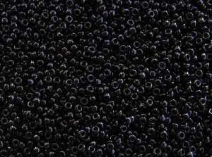 15/0 Japanese Toho Seed Beads Jet Black Opaque #49  