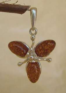 BALTIC HONEY, BUTTERSCOTCH or GREEN AMBER & STERLING SILVER PENDANT 