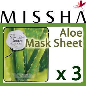 MISSHA Mask Sheet Aloe_Soothing & Moisturizing *3 PCS  
