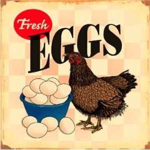  Tin Sign Fresh Eggs