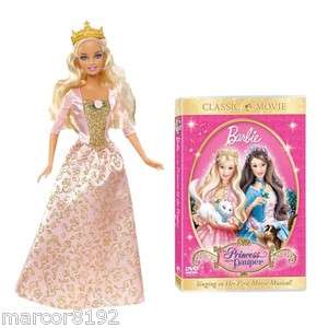 BARBIE FAIRYTALE COLLECTION THE PRINCESS & THE PAUPER Doll W/ DVD 