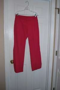 Barco Juniors Pink Scrub Pants w/ Pockets Zip Closure Slit Leg Size M 