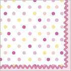 16 BABY GIRL DOTS Tickled Pink Beverage Napkins items in Sweet 