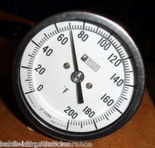 NEW Weksler 8M2 23 0 200 Degrees Fahrenheit gauge  